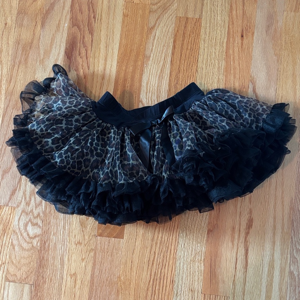 Jona Michelle Black and Brown Leopard Tulle Skirt Tutu